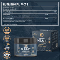 organic himalayan Shilajit Resin 30g nutritional facts