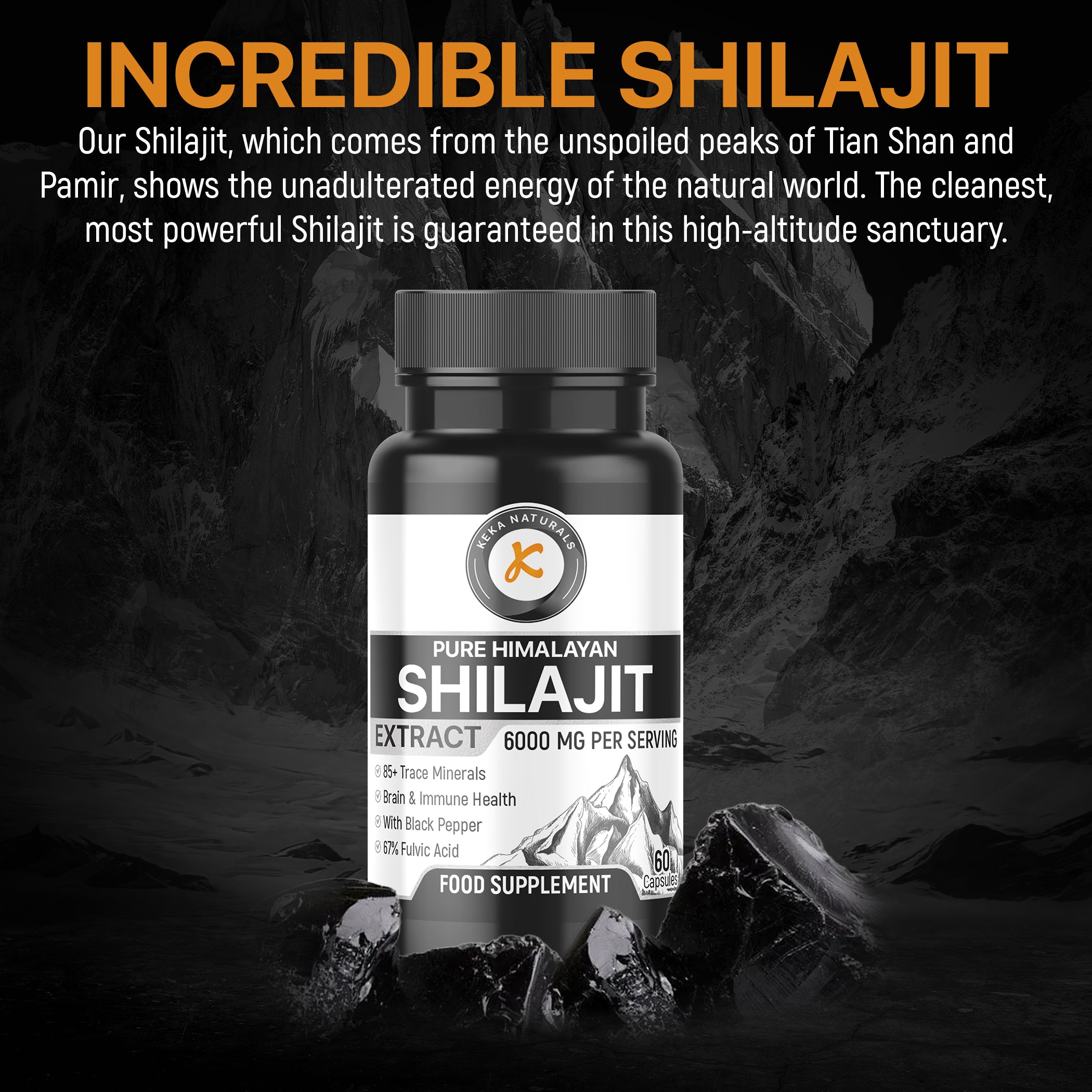 pure himalayan Shilajit Extract 6000mg shilajit description 